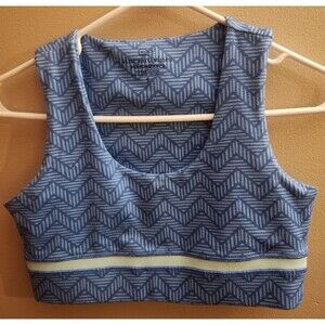 Vineyard Vines Women's Sports Bra Size S Tide Blue Printed Performance